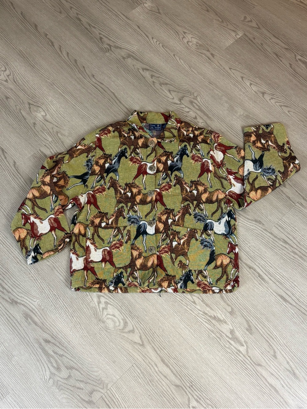 Jane Ashley Tapestry Horse-Print Jacket